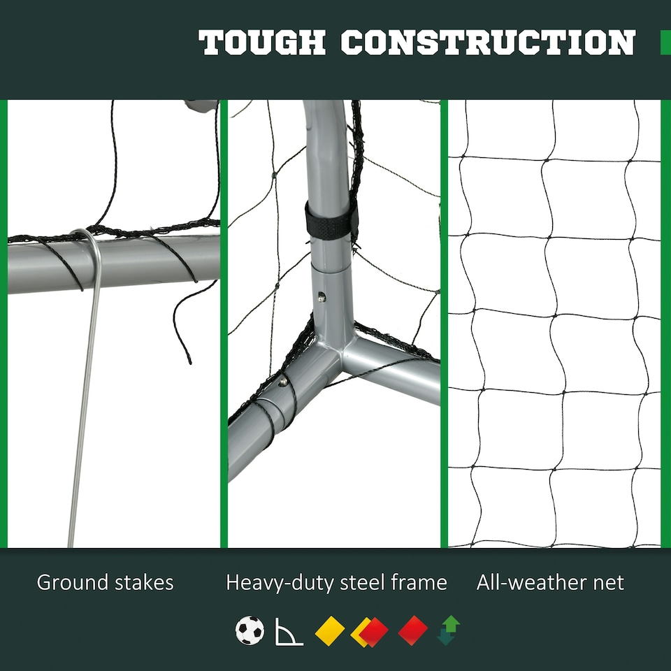 image 1 of SPORTNOW 6ft x 2ft Football Goal, Simple Set Up Football Training Net