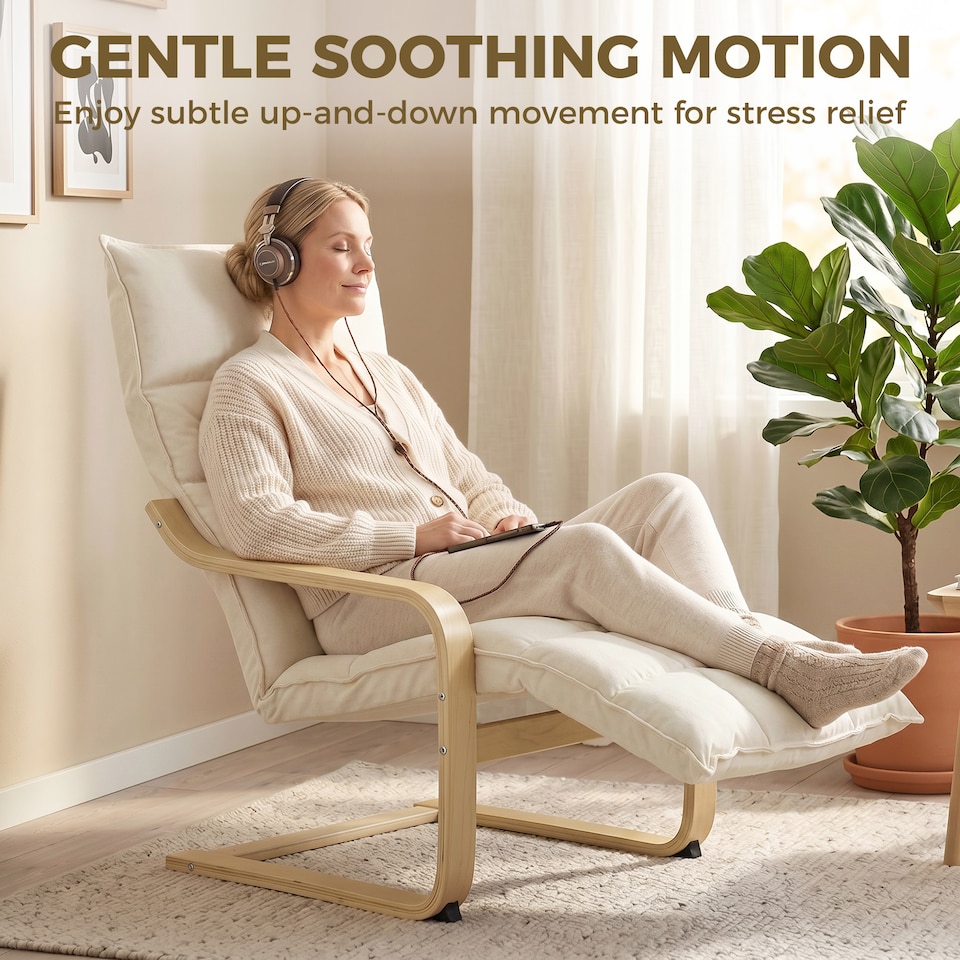 image 1 of HOMCOM Accent Chair, Leisure Lounge Chair Armchair with Footrest