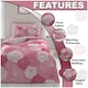 image 4 of VELVETIO Kids Roses Duvet Cover Set Soft Reversible Beddings Pink | Single