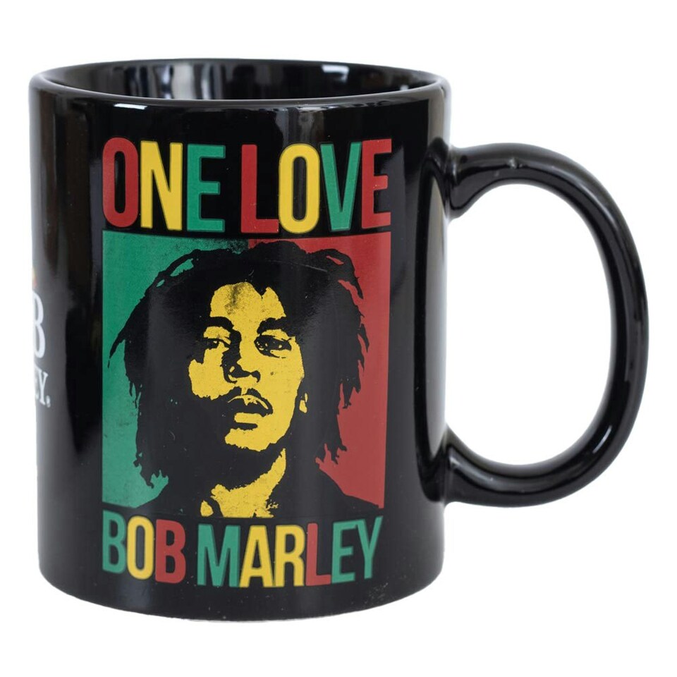 image 1 of Bob Marley One Love Mug and Sock Set - Black - 7 UK-11 UK