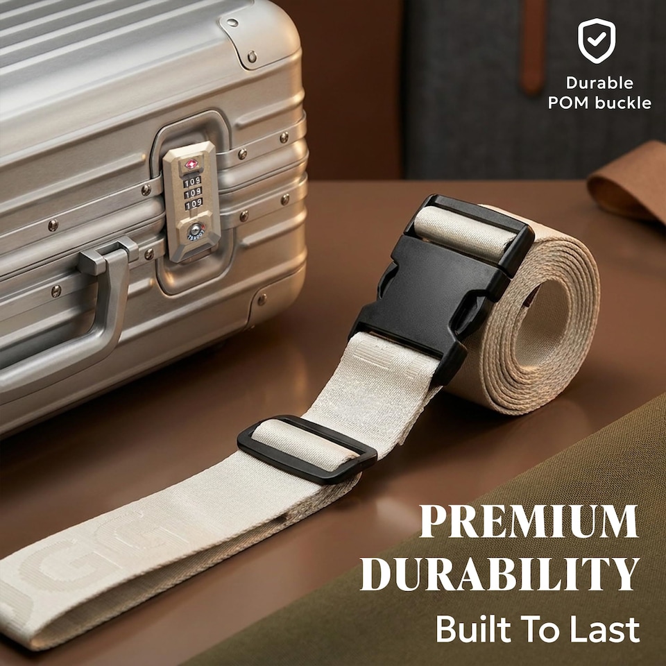 image 1 of Lugg Luggage Straps 2 Pack Adjustable Suitcase Belts 180 cm Polyester Webbing