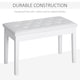image 6 of HOMCOM Faux Leather Piano Stool Makeup Stool Bench Dressing Table Seat with Storage 76x36x50cm, White