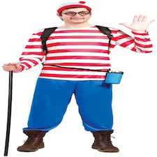Fancy Dress Adult Hiker Sailor Red White - XL
