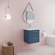 image 4 of Wall Hung 2 Drawers Vanity Unit - Mid-Edge Basin 500mm, Satin Blue | Blue | Satin Blue | 390 x 510 x 540mm