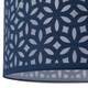 image 4 of First Choice Lighting Tuscan White Ceramic Lamp with Navy Blue Cut Out Shade White | Blue