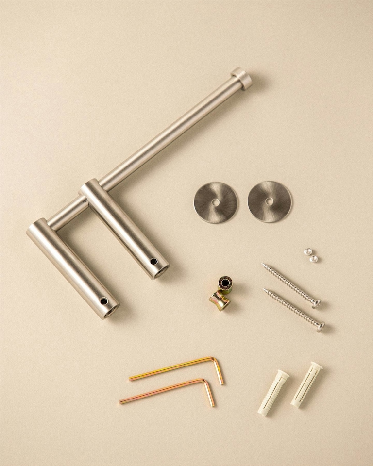 image 1 of Cosmic Wall Mounted Toilet Roll Holder Rounded w/ Durable Stainless Steel Black