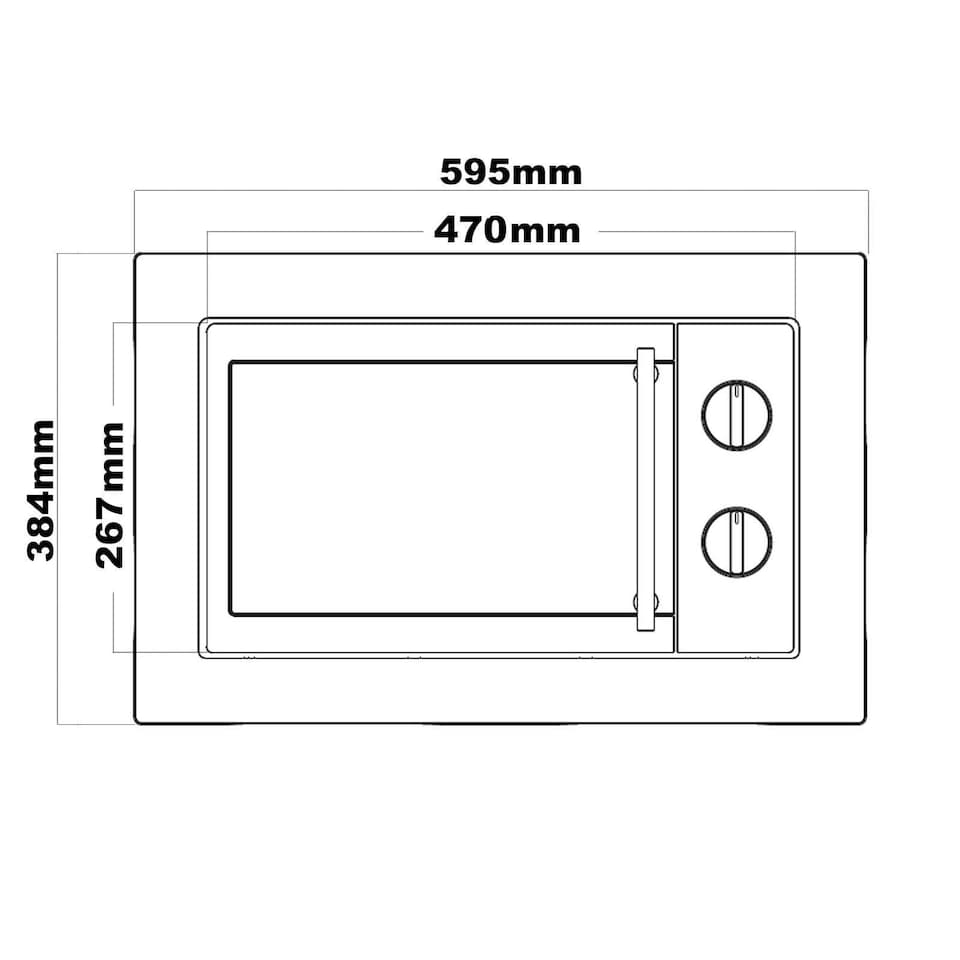 image 1 of BIM20BL Black 20L Integrated Built in Digital Timer Microwave Oven