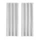 image 1 of Off White Lined Blackout Eyelet Curtains - 46 x 63 Inch Drop - 2 Panel | White | One Size
