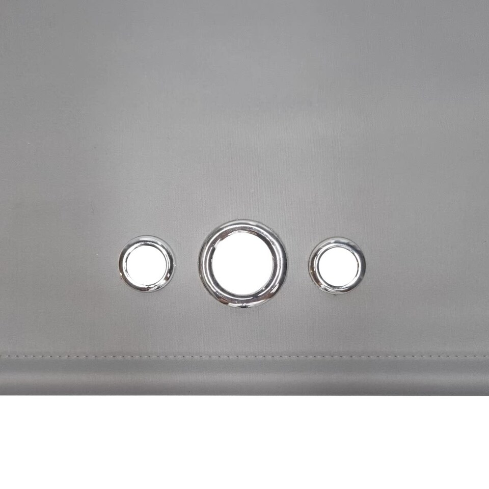 image 1 of FURNISHED Blackout Roller Blinds with Triple Round Eyelets Cut to Size Easy Fit Window Shade | Black | Black | (W) 120cm x (L) 165cm