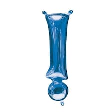 Blue Exclamation Mark Symbol Air Fill Foil Balloon 40cm / 16 in