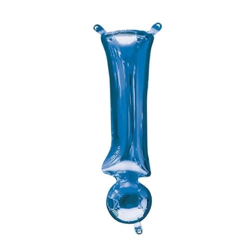 Blue Exclamation Mark Symbol Air Fill Foil Balloon 40cm / 16 in