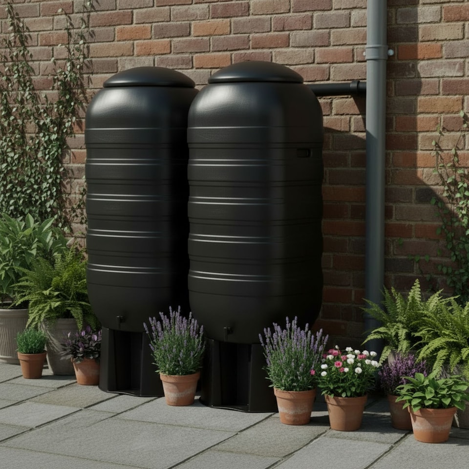 image 1 of Strata 250 litre Slimline Water Butt Double Kit
