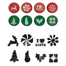 Mini Christmas Stamp Set - Pack of 8