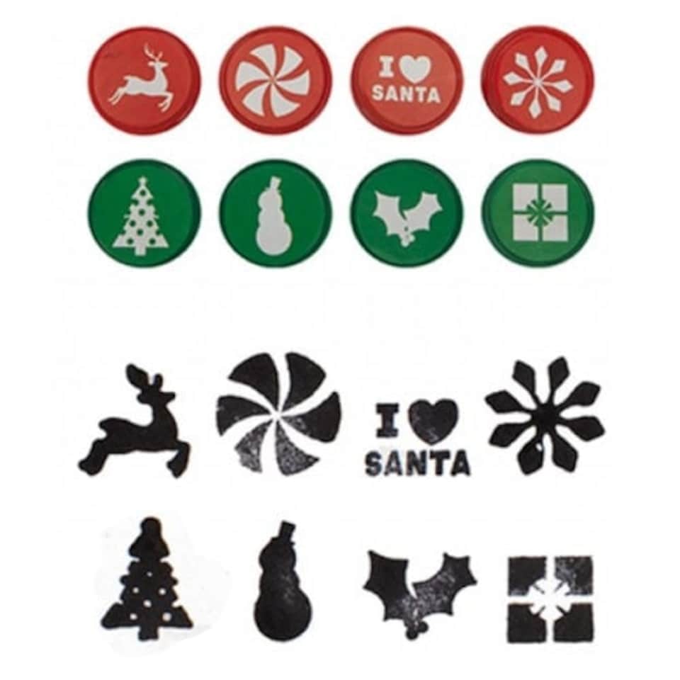 Mini Christmas Stamp Set - Pack of 8