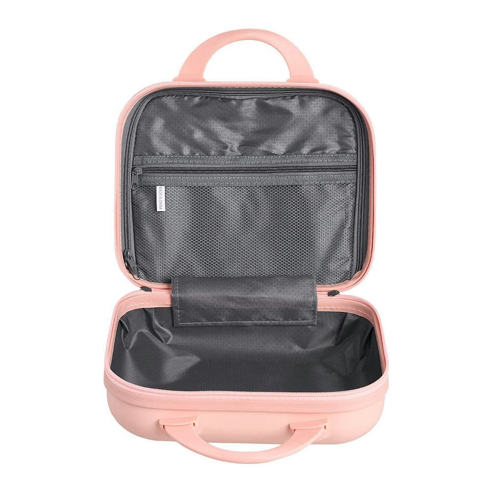 image 1 of Living and Home Portable Lightweight Hard Shell Cosmetic Travel Case, Pink | Pink | Personal Item