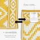 image 5 of Homescapes Outdoor Rug Luxury Waterproof Reversible Recycled, For Garden, Anna Aztec Yellow | 180 x 270 cm