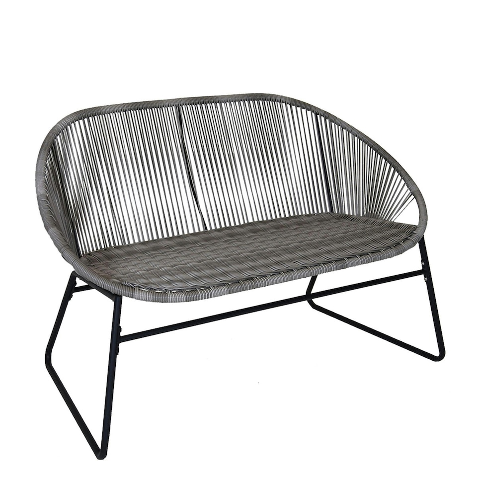 image 1 of Charles Bentley Zanzibar 2 Seater Outdoor Garden Patio Bench - Grey