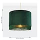 image 8 of First Choice Lighting Set of 2 Spruce Green Velvet With Gold Inner Tassled Light Shades Green | Gold
