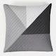 image 4 of OHS 4 x Ralph Geometric Pinsonic Filled Cushions, 45x45cm - Grey