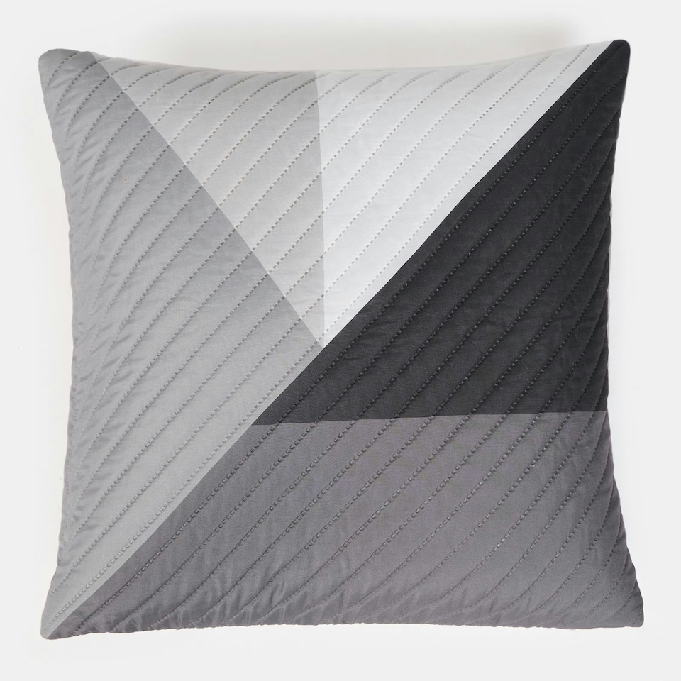image 1 of OHS 4 x Ralph Geometric Pinsonic Filled Cushions, 45x45cm - Grey
