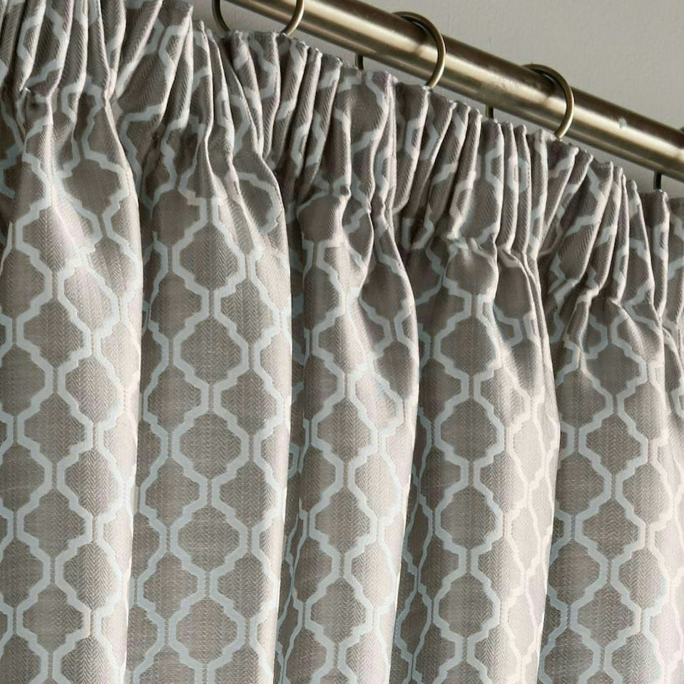 image 1 of Wold Pencil Pleat Taped Top Lined Curtains - 229cm x 274cm - Latte