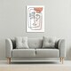 image 2 of line drawing of face and hand (Canvas Print) 101 x 77 x 4cm