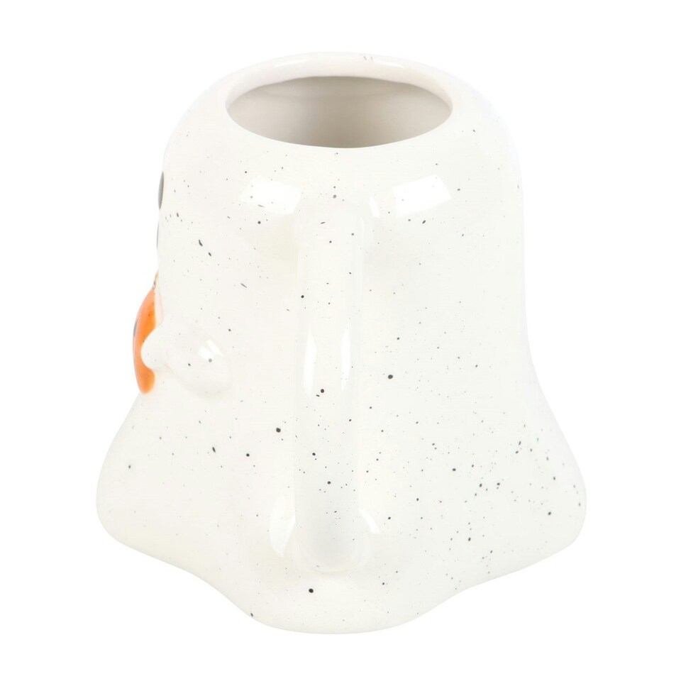 image 1 of Something Different Peekaboo Ghost Novelty Mug - White/Orange - One Size