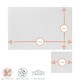 image 3 of Harbour Housewares Hague Blue Glass Dining Set - 30 x 20cm - 12pc Placemats + Coasters Blue