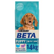 Beta Puppy Dry Dog Food With Turkey Lamb 14kg Tesco Groceries