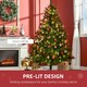 image 9 of HOMCOM 6FT Pre-Lit Christmas Tree Artificial Spruce Tree Holiday Décor Stand