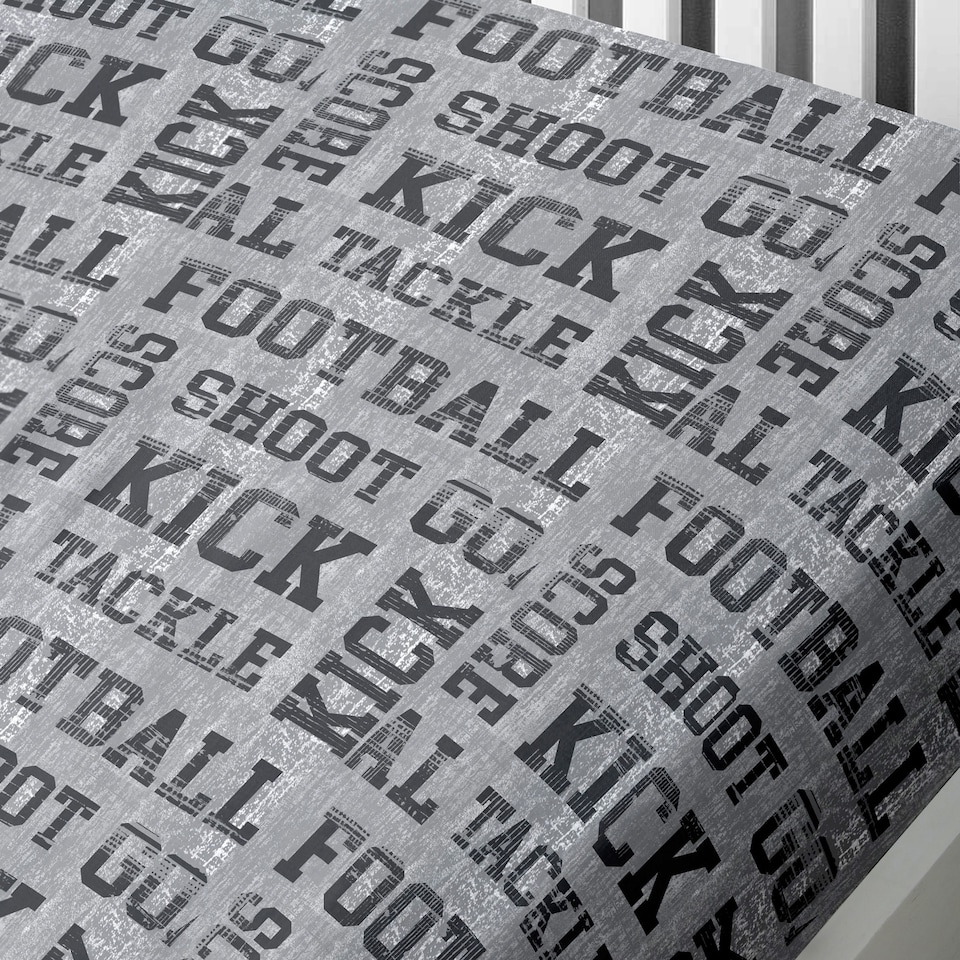 image 1 of Bedlam Football Fitted Bed Sheet Grey