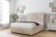 image 3 of Sloomy Kingsley Sand Naples Divan Bed Base 2 Drawers Left Side With 54 Inch Floor Standing Headboard & 12 Inch Matching Footboard | Cream | Sand | Super King | 1