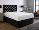 image 2 of Side Lift 4ft6 Double Black Plush Ottoman Bed With Headboard and Mattress