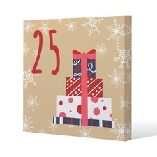 Advent calendar 25 days of christmas (canvas) 101 x 101 x 4cm