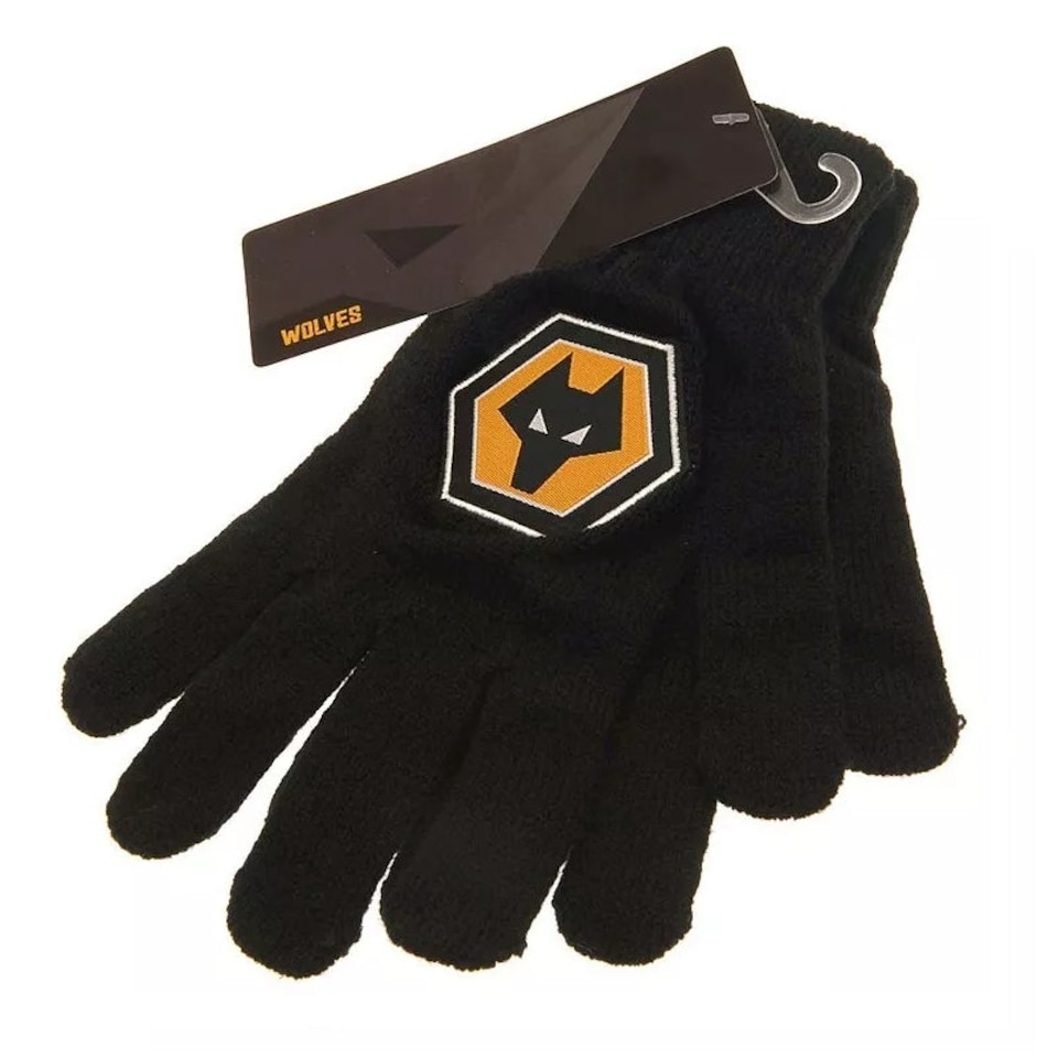image 1 of Wolverhampton Wanderers FC Knitted Gloves Black