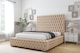 image 2 of Sloomy Ambassador Pebble Plush Bed Frame With Mattress With 50"  Upholstered Headboard 6' Super King