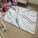 image 4 of Blue Rippled Marble (Rug) Blue | Medium: 80x150cm