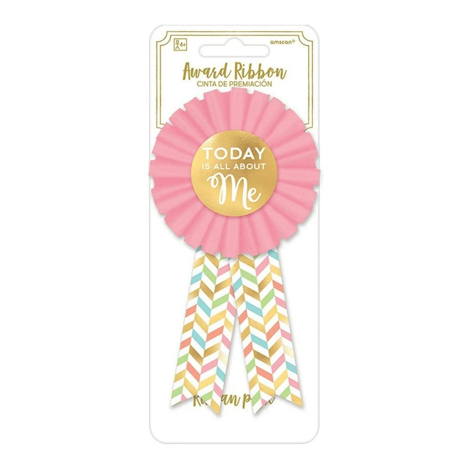 Amscan Confetti Badge Set - Pink/Gold - One Size