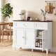image 7 of HOMCOM Sideboard with Drawers and Adjustable Shelves, White