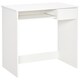 image 2 of HOMCOM 80cm Compact Computer Desk with Keyboard Tray, Home Office Desk with Drawer for Bedroom Study, White