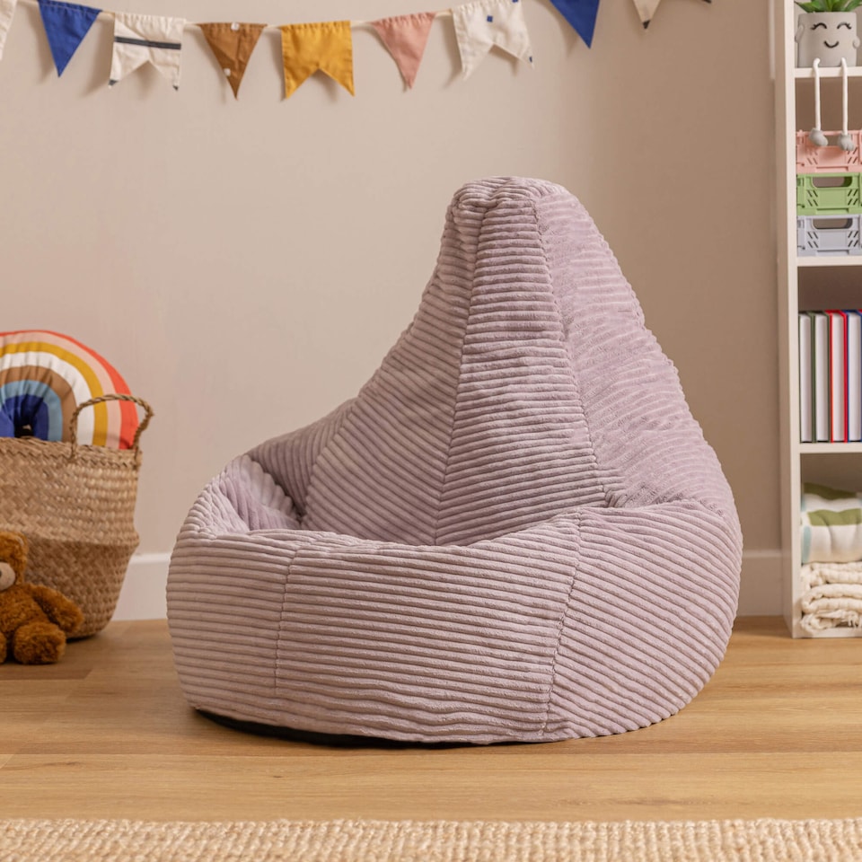 image 1 of Dalton Kids Beanbag Corduroy Purple Set of 2 | Purple | Purple | M | 2