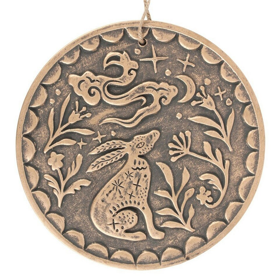 image 1 of Something Different Midnight Hare Terracotta Plaque - Bronze - One Size