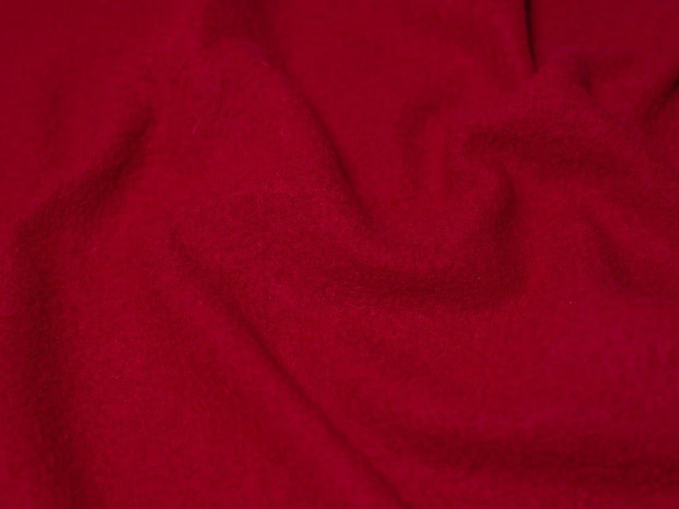 Minerva Core Range Red 100% Pure Boiled Wool Coating Fabric for Dressmaking, 140cm / 55" Wide - per metre