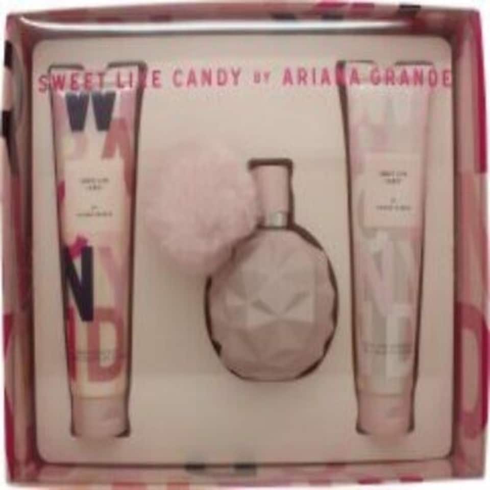 image 1 of Ariana Grande Sweet Like Candy Gift Set 100ml EDP + 100ml Shower Gel + 100ml Body Lotion
