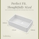 image 5 of 795mm - Single Bowl Fireclay Butler Kitchen Sink  -  Chrome Waste