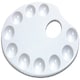 image 3 of White Plastic Oval Palette