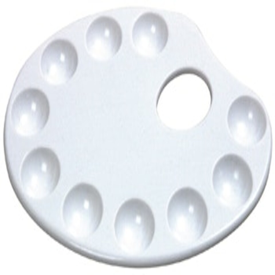 image 1 of White Plastic Oval Palette