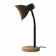 image 3 of First Choice Lighting Set of 2 Clark Natural Wood with Black Table or Bedside Lamps Black | Brown