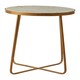 image 1 of Shalimar Round Marble top Side Table With Cross Base Gold