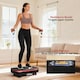 image 7 of SPORTNOW Vibration Plate Exercise Machine with Cool Lights, Quiet Vibrating Plate for Weight Loss and Lymphatic Drainage with Bluetooth, Remote Control, Resistance Bands, 99 Speed Levels